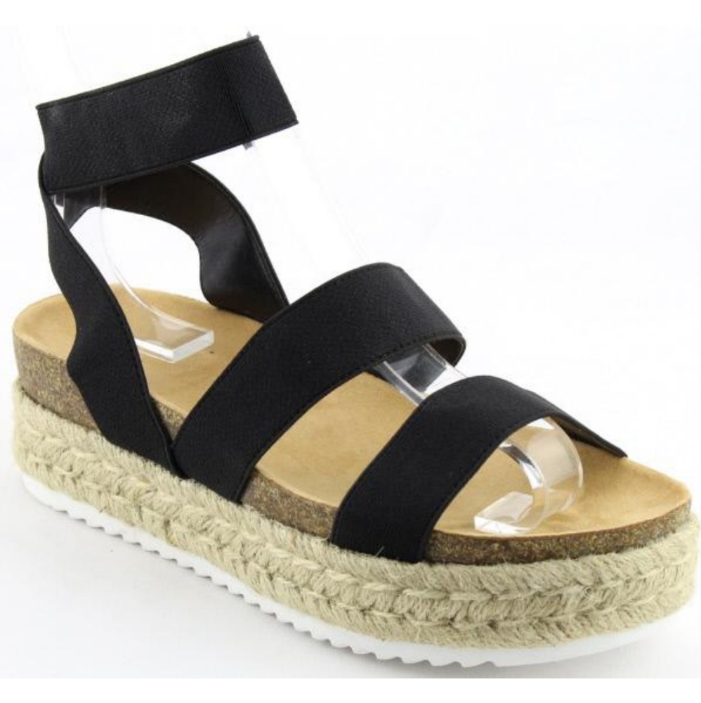 Last Size 10**🖤Elastic Espadrille Platform - Picture 2 of 6
